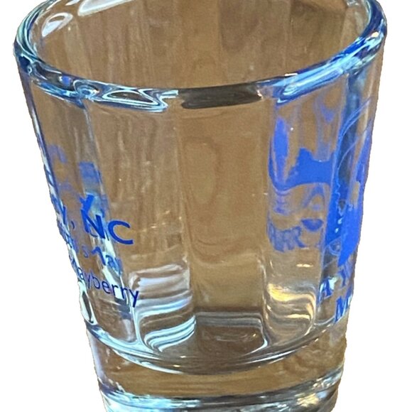 Vintage Andy Griffith Mayberry Mount Airy NC Clear Ribbed In Shot Glass Souvenir - Picture 4 of 7